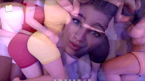 Newbie hot blonde with big boobs in a steamy visual novel adventure