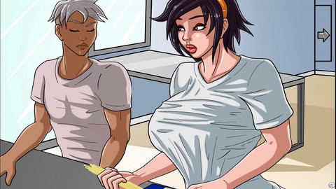 Assisting ghostly Asura and then Lara in the kitchen