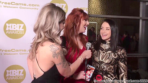 Awards red carpet, big tits, interview