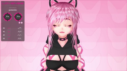 La vtuber rosa MokyMoo si diverte con i suoi nuovi sex toys durante una diretta.