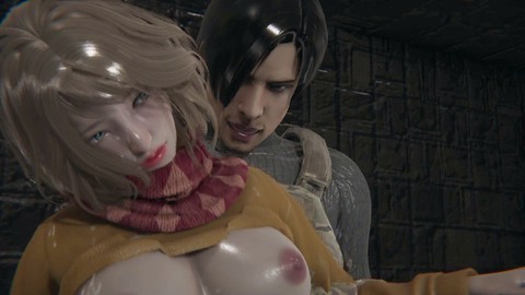 Resident evil 4, 3d animated hentai, gamer girl