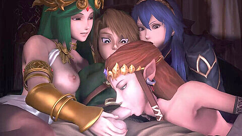 Zelda link sissy, dessins animés lesbiens, 3d