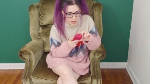 Sweater, womanizer test, purple hair