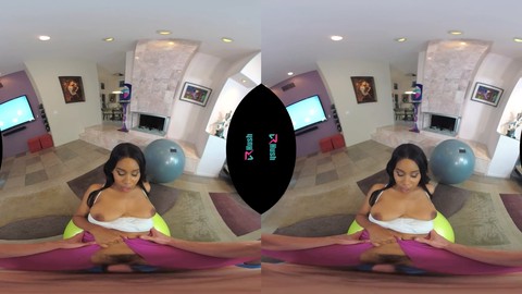 Follando versión panorámica, panorámica  durísima, pantalones de yoga vr