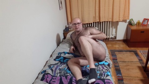 Gay solo masturbation, wooly, big fat ass