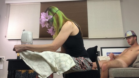 Jake Grand masturbates while watching Belyla Bradley doing household chores