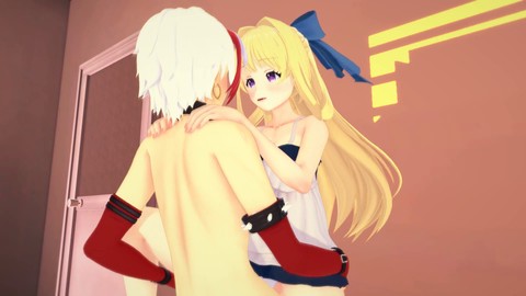 Héroe cauteloso, hentai en 3d, en bolas