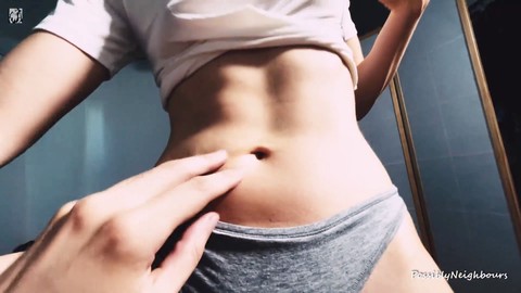 질내사정, 팬티 안에 사정, 젖은 보지 클로즈업