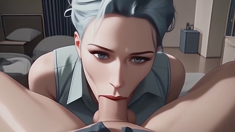 La milf dai capelli blu di Atkins' Heaven offre un fellatio profondo e sensazionale in stile animato. La milf dai capelli blu di Atkins' Heaven offre un fellatio profondo e sensazionale in stile animato.