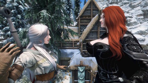 Serana et Ciri s'affrontent dans un défi de croissance de taille (Partie 1) - Confrontation de géantes de Skyrim