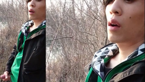 Jon Arteen genießt dicken Sperma während einer Outdoor-Gay-Masturbationssitzung