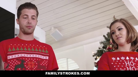 Family strokes, christmas family, dwarf