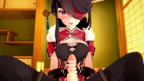 Bei Dou di Genshin Impact prende il controllo e domina in un hentai 3D kinky