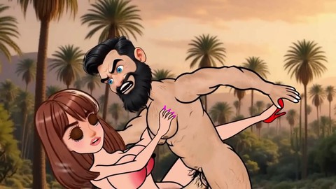 Cartoon fantasy, cartoon movie, falling