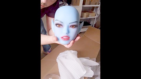 Paja, muñeca sexual azul, juguetes para adultos