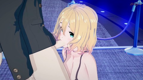 Mami Nanami cavalca il cazzo all'acquario! Porno anime Rent-A-GF.